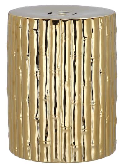 Bamboo Garden Stool in Gold